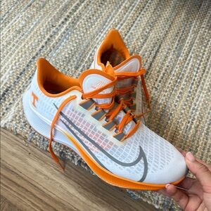UT Nike White and Orange Sneakers